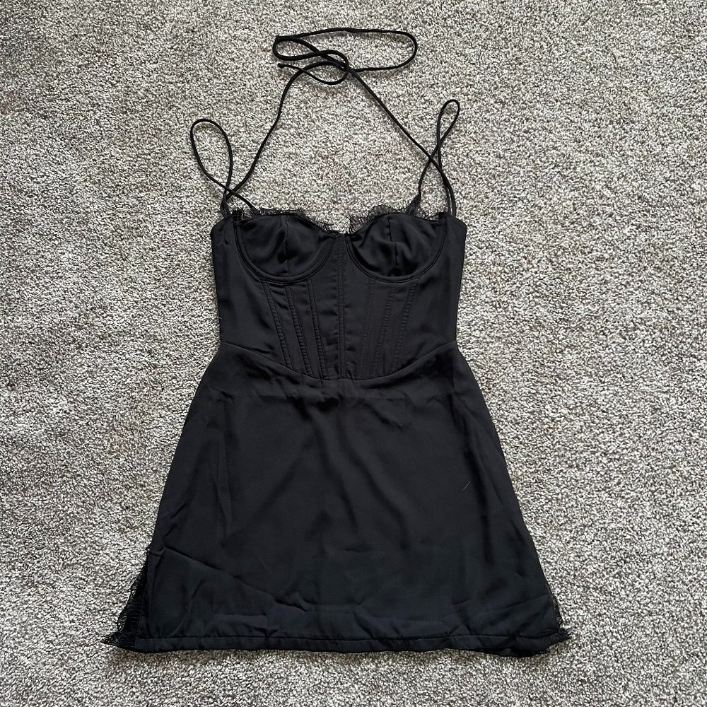 White Fox Mini Black Dress
